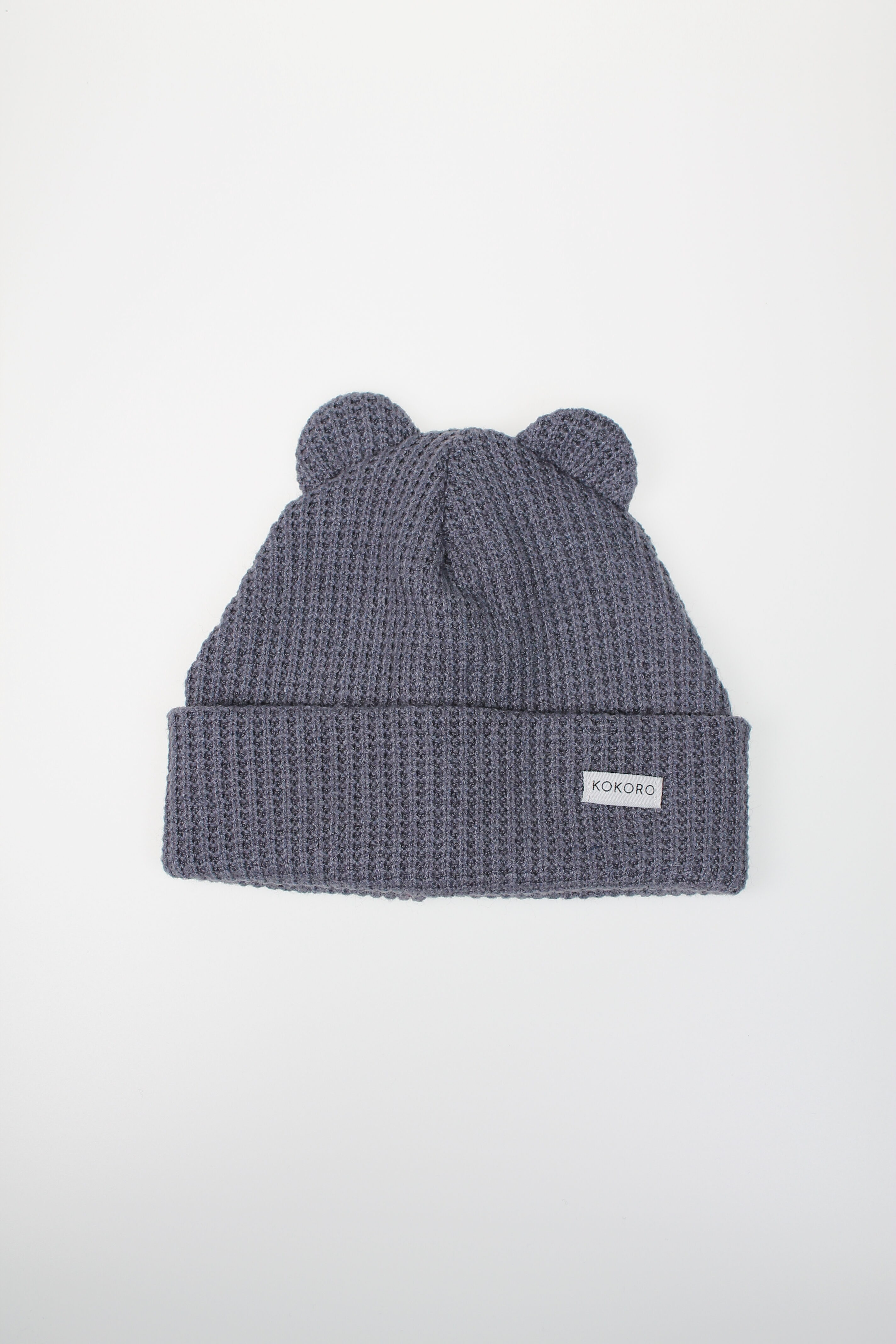 Kokoro zimná čiapka s uškami - modro-šedá