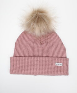 Kokoro zimná čiapka s brmbolcom - ružová