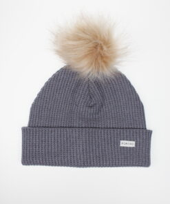 Kokoro zimná čiapka s brmbolcom - modro-šedá